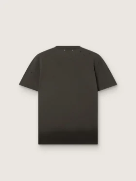 Camiseta para hombre de jersey de algodón antracita con corazón perforado