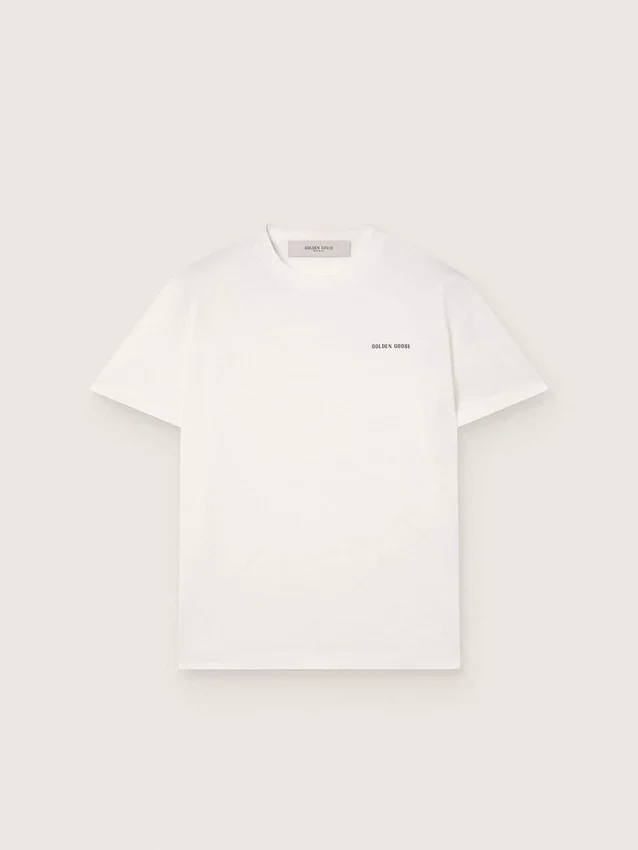 Camiseta para hombre de jersey de algodón blanco vintage
