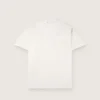 Camiseta para hombre de jersey de algodón blanco vintage