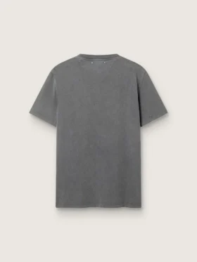Camiseta para hombre en gris antracita con acabado desgastado