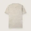 Camiseta para hombre en jersey gris jaspeado con estampado vintage
