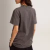 Camiseta para mujer en gris antracita con cristales