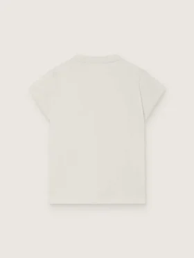 Camiseta para niñas «Journey» de jersey de algodón blanco con tachuelas plateadas