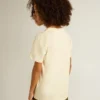 Camiseta para niños en blanco desgastado con letras multicolores