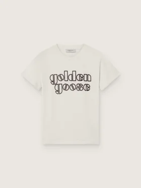 Camiseta para niños «Journey» en jersey de algodón blanco con logotipo