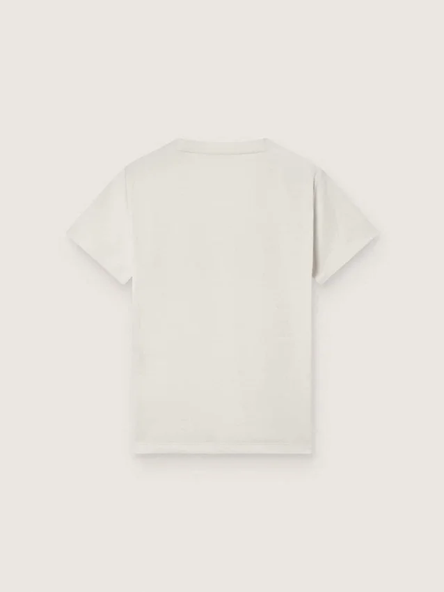 Camiseta para niños «Journey» en jersey de algodón blanco con logotipo