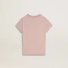 Camiseta rosa para niñas con estampado blanco