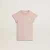 Camiseta rosa para niñas con mangas con volantes y bordado
