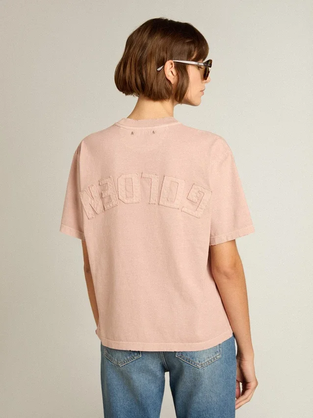 Camiseta rosa polvo con logotipo invertido en la espalda - Jersey Capsule
