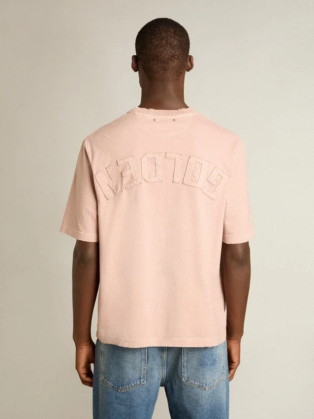 Camiseta rosa polvo con logotipo invertido en la espalda - Jersey Capsule