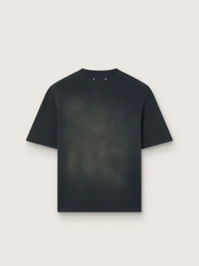 Camiseta unisex de jersey de algodón negro con logotipo bordado
