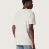 Camiseta unisex de jersey gris jaspeado con estampado de bandera