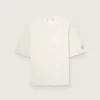 Camiseta unisex de la colección Resort, de algodón blanco con estampado y logotipo