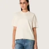 Camiseta unisex «Star» de algodón blanco con cristales degradados por toda la prenda y estampado en la espalda