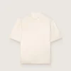Camiseta unisex Star de algodón en blanco vintage con estampado negro en la espalda