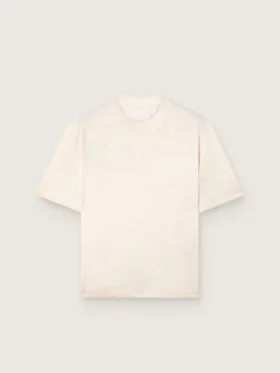 Camiseta unisex Star de algodón en blanco vintage con estampado negro en la espalda