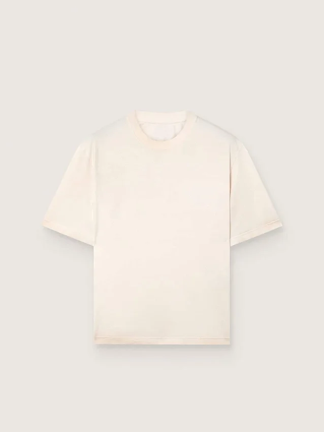 Camiseta unisex Star de algodón en blanco vintage con estampado negro en la espalda