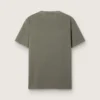 Camiseta verde oliva para hombre con letras doradas