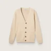 Cardigan beige para hombre con la inscripción «Golden» en la espalda