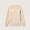 Cardigan beige para hombre con la inscripción «Golden» en la espalda