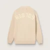 Cardigan beige para mujer con la inscripción «Golden» en la espalda