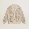 Cardigan de mujer con estampado floral y bordados