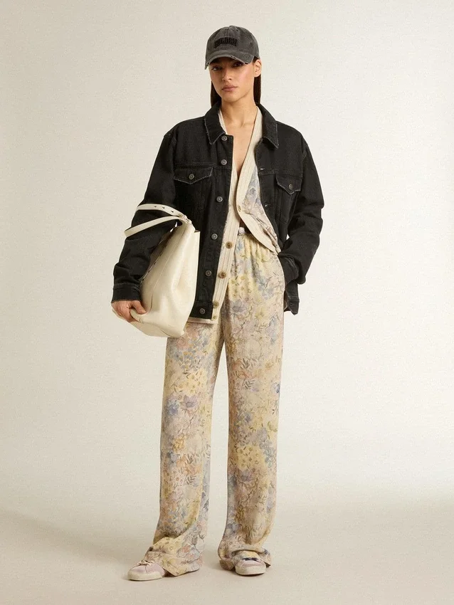 Cardigan de mujer con estampado floral y bordados