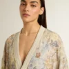 Cardigan de mujer con estampado floral y bordados