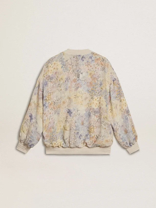 Cardigan de mujer con estampado floral y bordados
