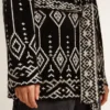Cardigan negro para mujer con cinturón y cristales