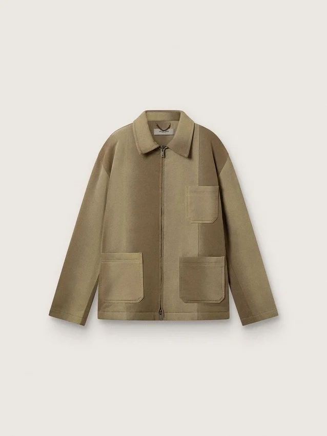 Chaqueta acolchada unisex en tonos caqui