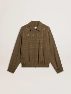 Chaqueta bomber de lana para mujer