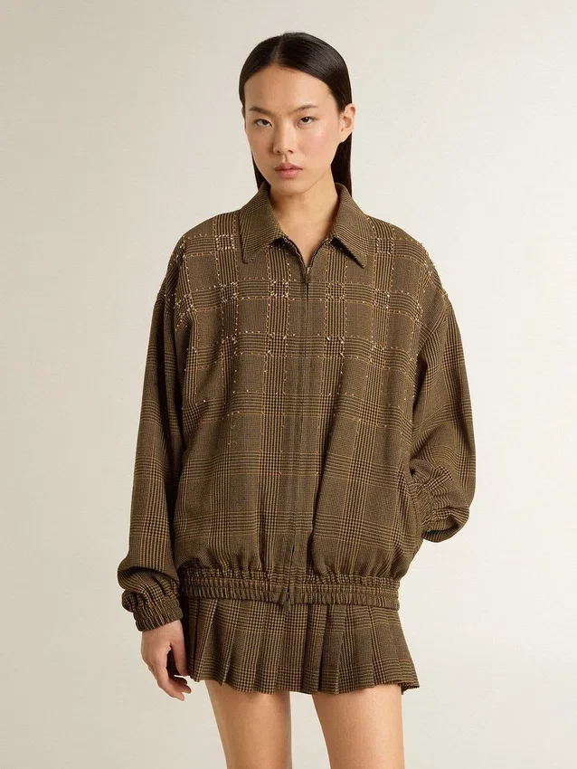 Chaqueta bomber de lana para mujer