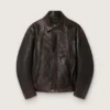Chaqueta bomber para hombre en piel napa color burdeos