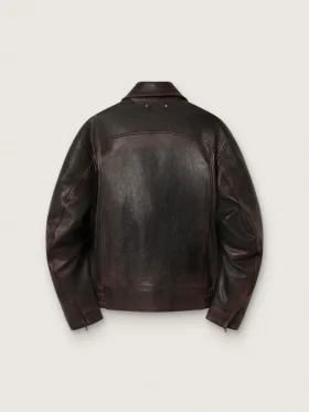 Chaqueta bomber para hombre en piel napa color burdeos