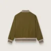Chaqueta bomber unisex Journey en sarga de nailon verde militar con parche bordado