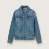 Chaqueta de mezclilla para hombre con lavado medio