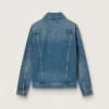 Chaqueta de mezclilla para hombre con lavado medio