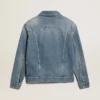 Chaqueta de mezclilla para hombre con lavado medio