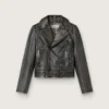 Chaqueta de motociclista de cuero para mujer