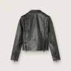 Chaqueta de motociclista de cuero para mujer