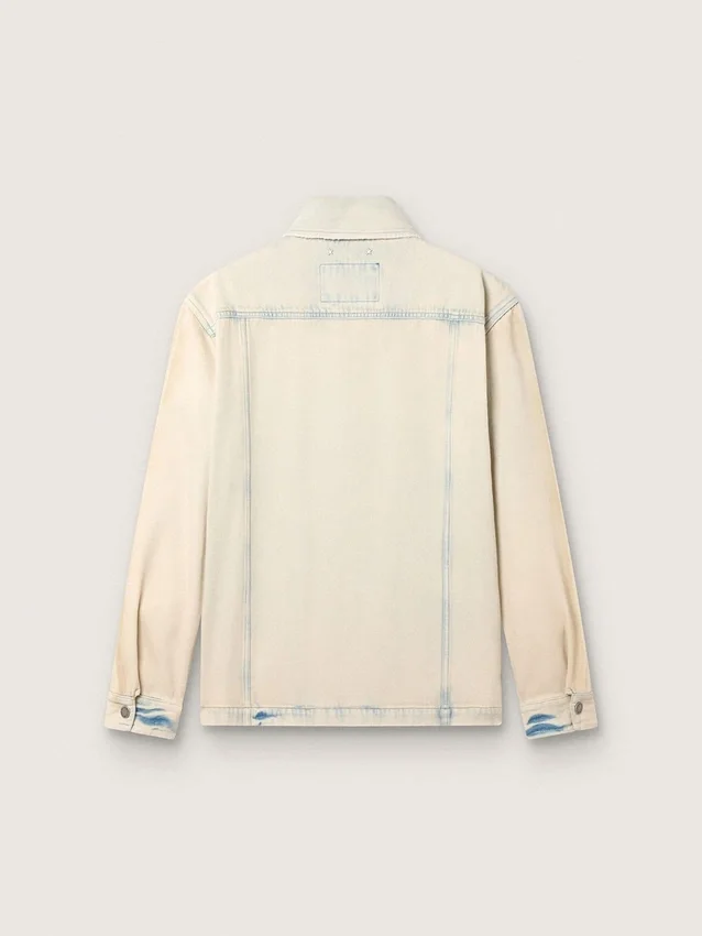 Chaqueta de trabajo para hombre en denim color arena claro