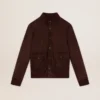 Chaqueta de vuelo de la Golden Collection en gamuza marrón oscuro