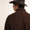 Chaqueta de vuelo de la Golden Collection en gamuza marrón oscuro