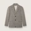 Chaqueta para hombre de lana gris con diseño de cuadros Príncipe de Gales