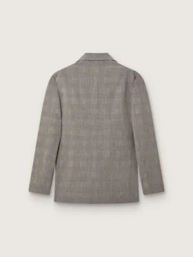 Chaqueta para hombre de lana gris con diseño de cuadros Príncipe de Gales