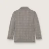 Chaqueta para mujer en estampado de cuadros Príncipe de Gales gris con bordado de cristales