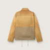 Chaqueta safari unisex de algodón en beige y verde militar con bolsillos extragrandes