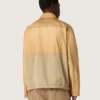 Chaqueta safari unisex de algodón en beige y verde militar con bolsillos extragrandes