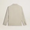 Chaqueta tipo coach para hombre en mezcla de lana color caqui